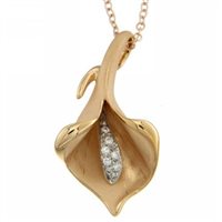 Anhänger Annamaria Cammilli Dame Calla in Rosègold Diamante 0.09 Ct GPE0197J - GPE0197J